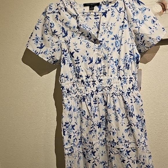 Floral Blue and White Dress - Picture 3 of 6